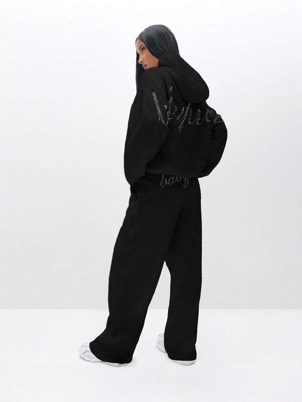 BABYPHAT OVERSIZED HOODY WITH RHINESTONES
