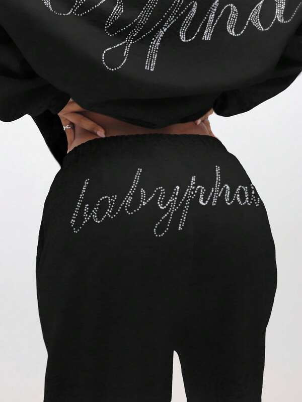 BABYPHAT OVERSIZED HOODY WITH RHINESTONES