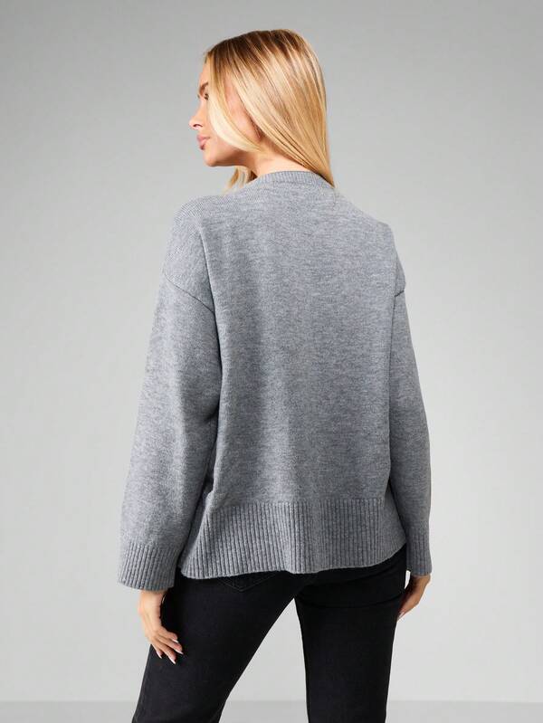 MISSGUIDED Asymmetric Button Cardigan With Scarf Detail