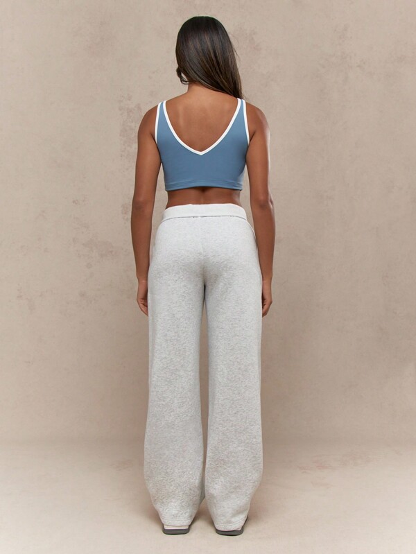 MISSGUIDED Athletic Jogger Wide Leg Fleece Sweatpants With Side Pockets