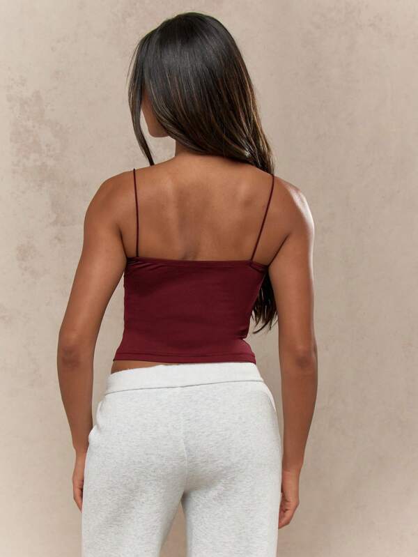 MISSGUIDED Basic Ribbed Form-Fitting Tank Top Camisole