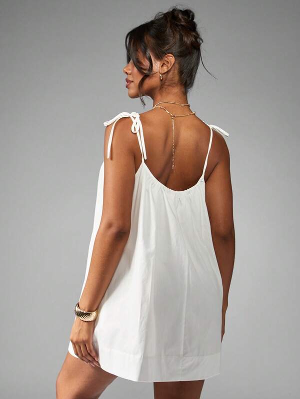 MISSGUIDED Boho Smock Cotton Shift Mini Sundress