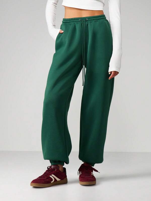 MISSGUIDED Bow Detail Cuffed Joggers With Drawstring