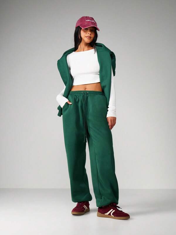 MISSGUIDED Bow Detail Cuffed Joggers With Drawstring