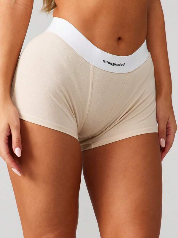 MISSGUIDED Boyshort Underwear With Contrast Waistband