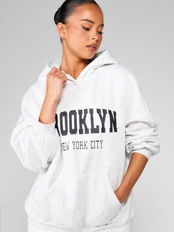 MISSGUIDED Brooklyn Hoodie With Drawstring