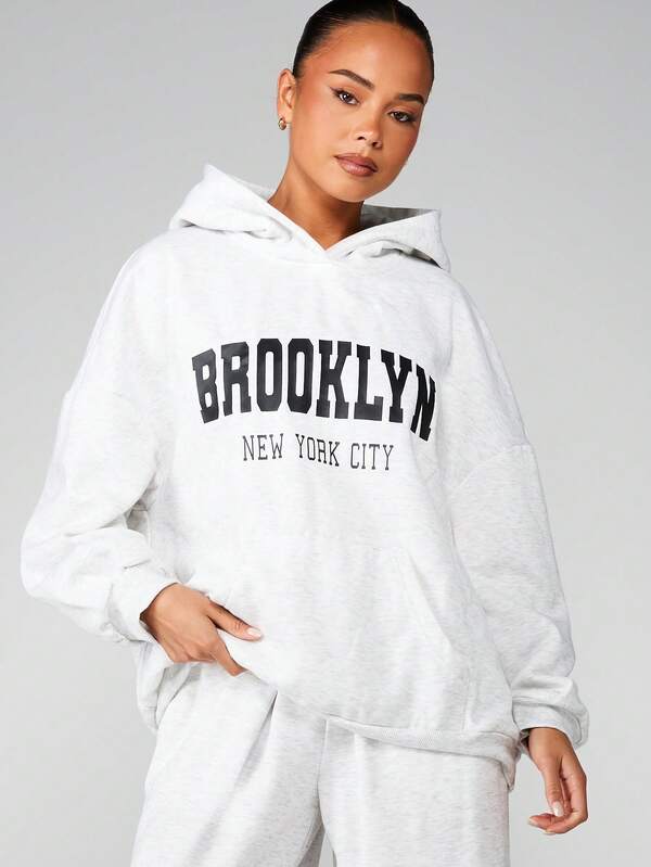 MISSGUIDED Brooklyn Hoodie With Drawstring