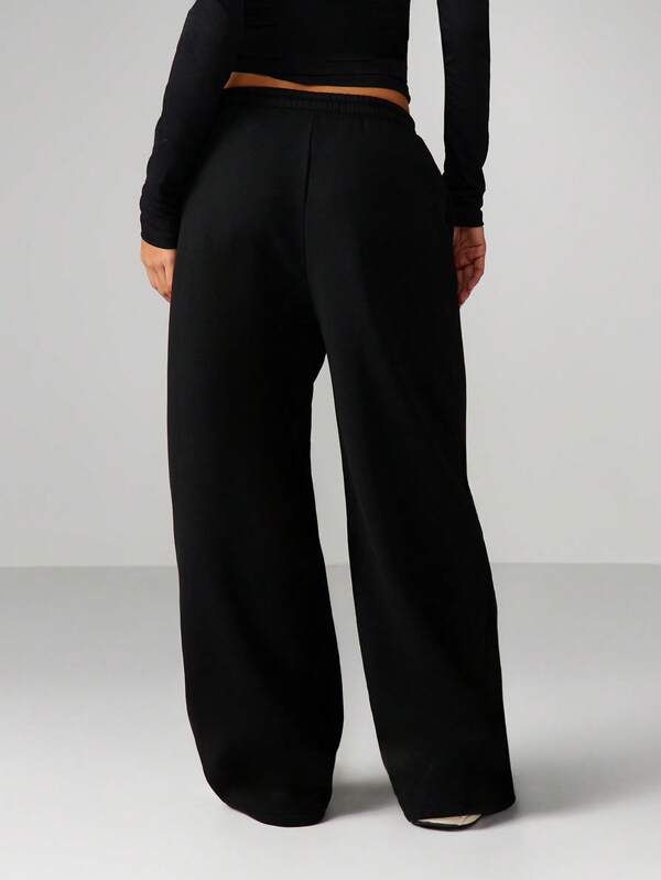 MISSGUIDED Button Detail Wide Leg Joggers