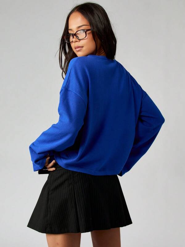 MISSGUIDED Button Front Knit Cardigan With Long Sleeves