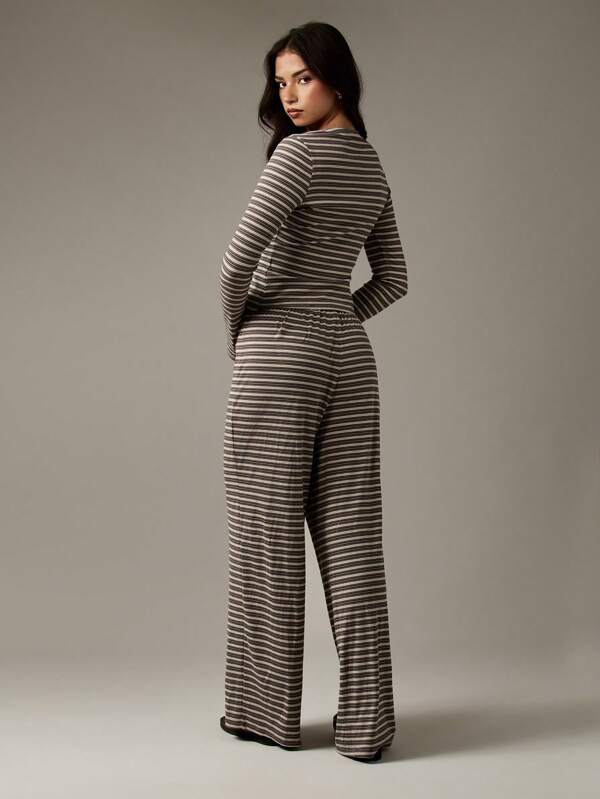 MISSGUIDED Button Through Ribbed Co Ord Set