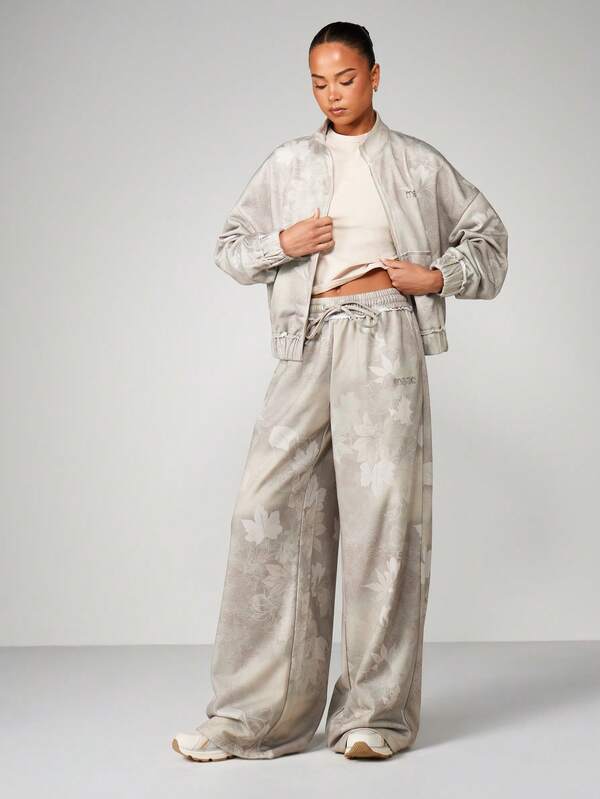 MISSGUIDED Camo Wide Leg Drawstring Pants