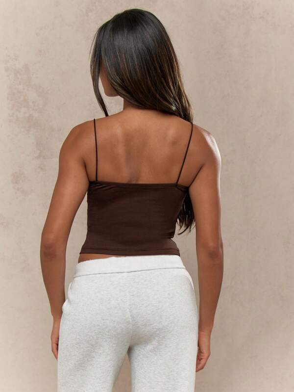 MISSGUIDED Chic Ribbed Bandeau Crop Tank Top