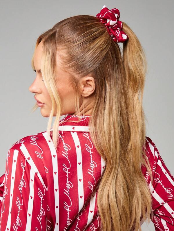 MISSGUIDED Christmas Striped Robe With Belt Tie