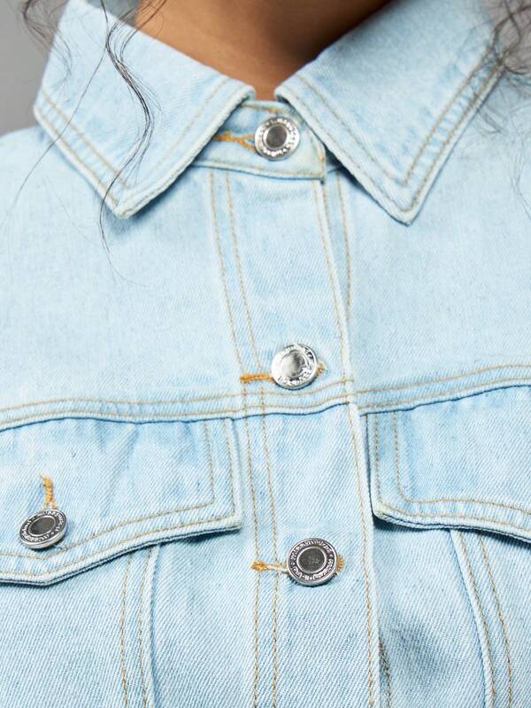 MISSGUIDED Classic Cropped Trucker Denim Jacket