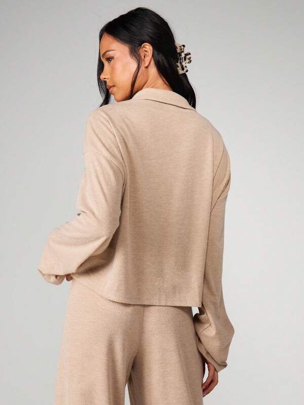 MISSGUIDED Collared Cardigan With Tie Front