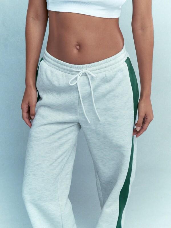 MISSGUIDED Color Block Wide Leg Sweatpants With Drawstrings Winter Wear