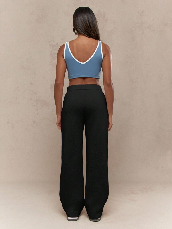 MISSGUIDED Comfy Athletic Wide Leg Sweatpants With Drawstring