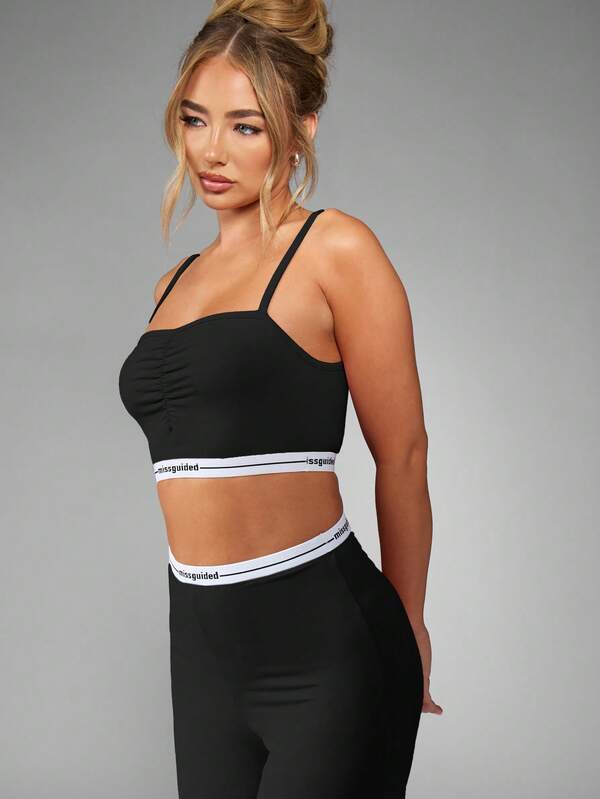 MISSGUIDED Comfy Ruched Slim Fit Lounge Set