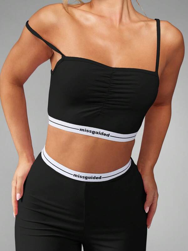 MISSGUIDED Comfy Ruched Slim Fit Lounge Set
