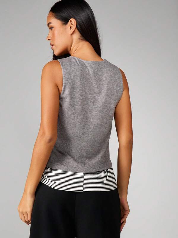MISSGUIDED Contrast Cami With Tie Detail