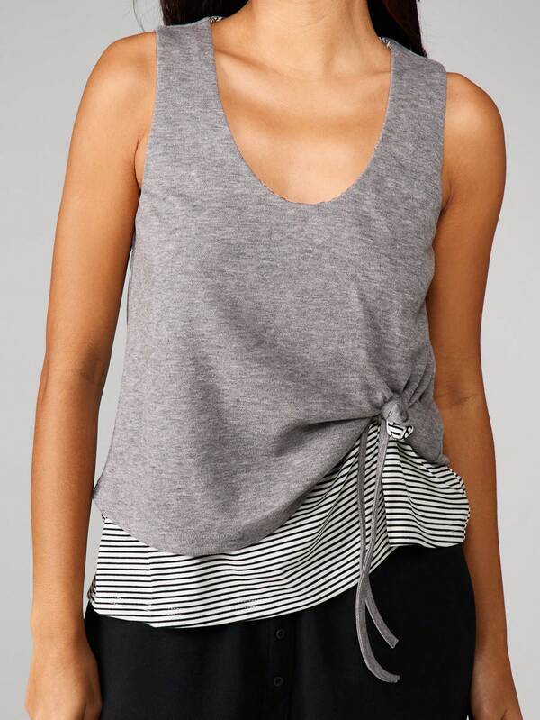 MISSGUIDED Contrast Cami With Tie Detail