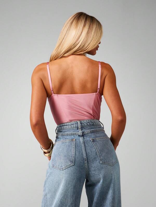 MISSGUIDED Corset Bustier Bodysuit With Structured Cups