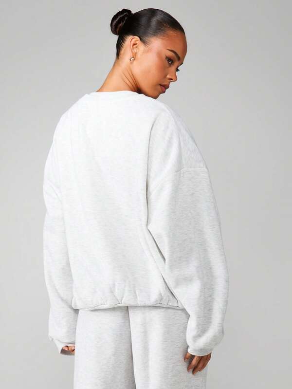 MISSGUIDED Crew Neck Sweatshirt With Sports Club Print