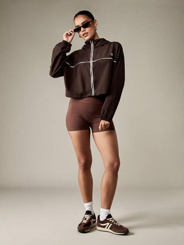 MISSGUIDED Cropped Full Zip Track Jacket With Contrast Piping