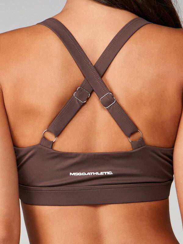 MISSGUIDED Cross Back Sports Bra With Cut Out