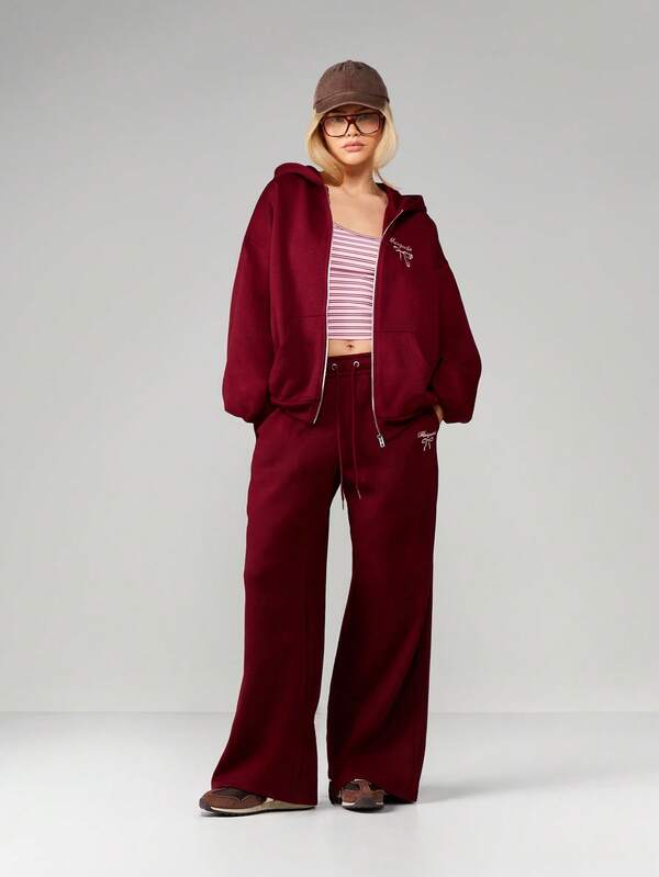 MISSGUIDED Crossover Back Bodysuit Jumpsuit With Wide Legs