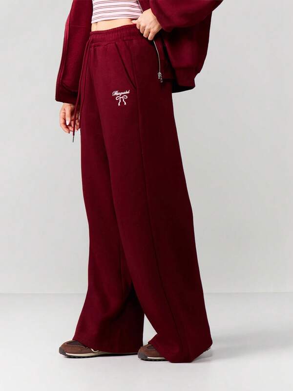MISSGUIDED Crossover Back Bodysuit Jumpsuit With Wide Legs
