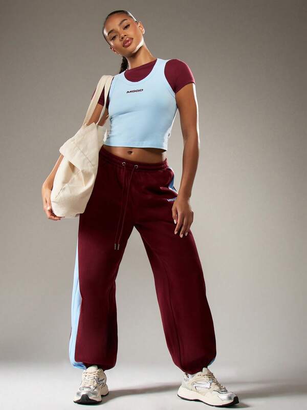 MISSGUIDED Cuffed Joggers With Side Stripes