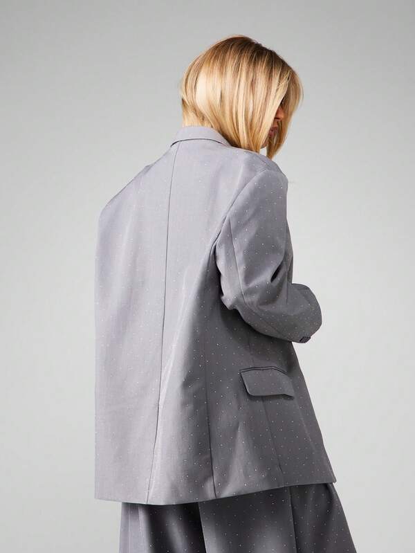 MISSGUIDED Diamante Blazer With Sparkly Details