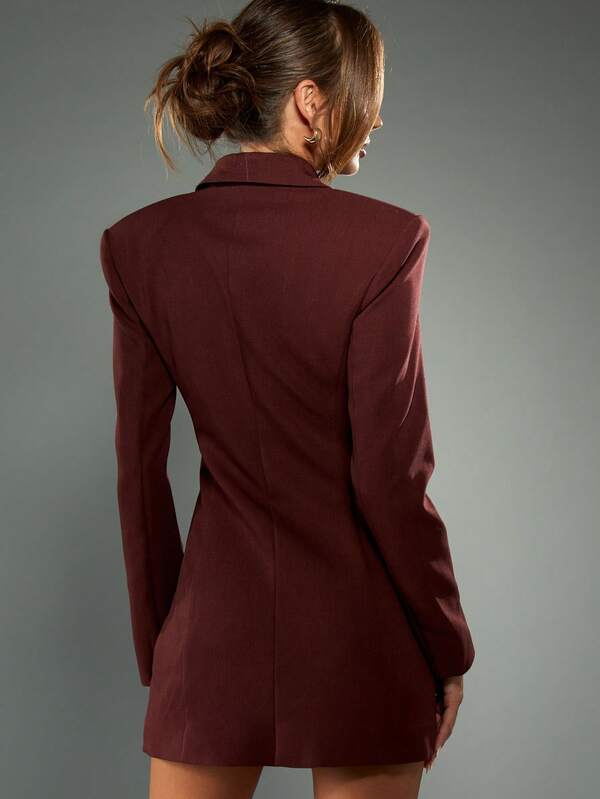 MISSGUIDED Double Breasted Blazer Mini Dress With Long Sleeves