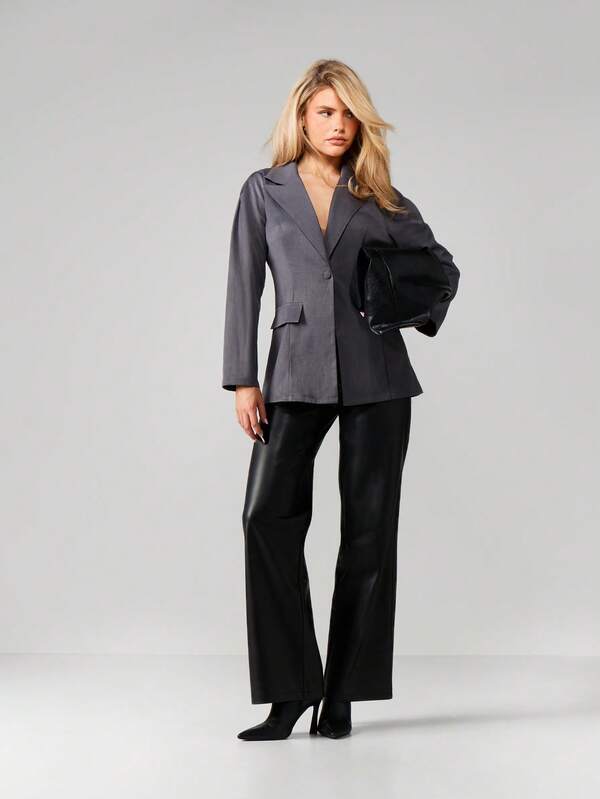 MISSGUIDED Double Breasted Blazer With Lapels