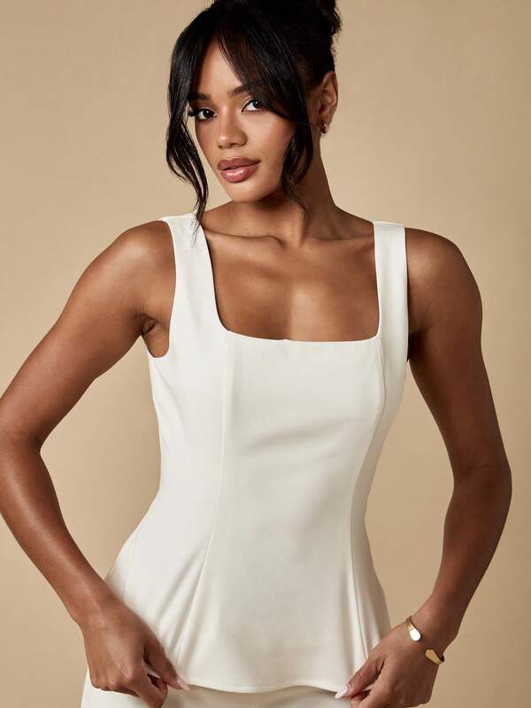 MISSGUIDED Elegant Fitted Professional Peplum Top
