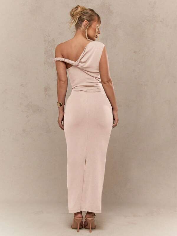 MISSGUIDED Elegant Off-Shoulder Midaxi Bodycon Dress