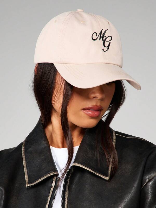 MISSGUIDED Embroidered Monogram Baseball Cap With Adjustable Strap