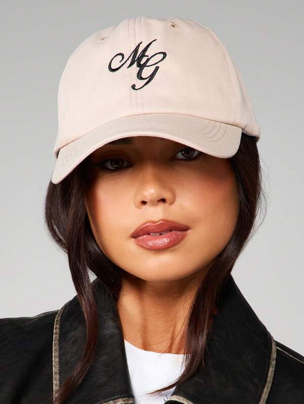 MISSGUIDED Embroidered Monogram Baseball Cap With Adjustable Strap