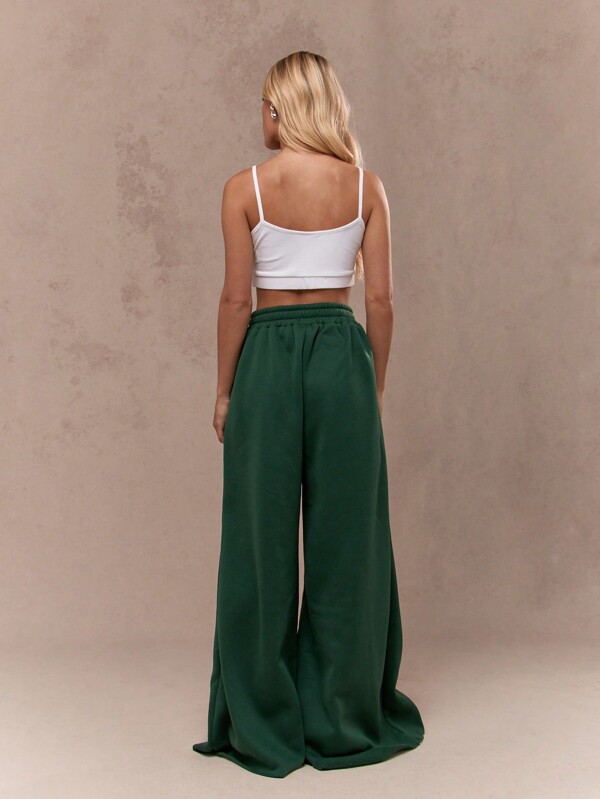 MISSGUIDED Extra Long Wide Leg Elastic Waist Sweatpants