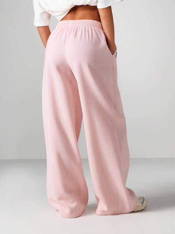 MISSGUIDED Eyelet Wide Leg High Waisted Joggers