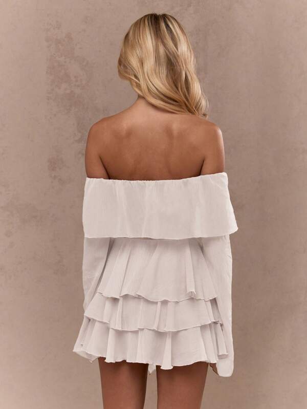 MISSGUIDED Flowing Tiered Ruffled Mini Skirt