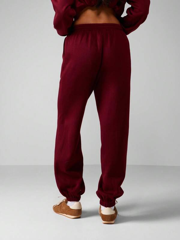 MISSGUIDED French Terry Wide Leg Joggers With Elastic Cuffs