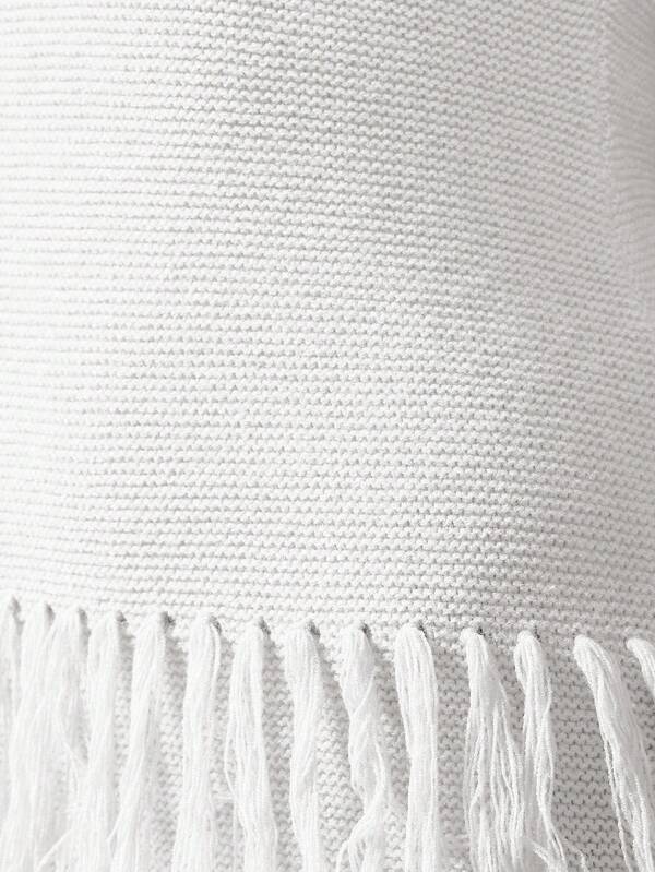 MISSGUIDED Fringe Detailed Hem Sleeveless Mini Dress Cute Sundress