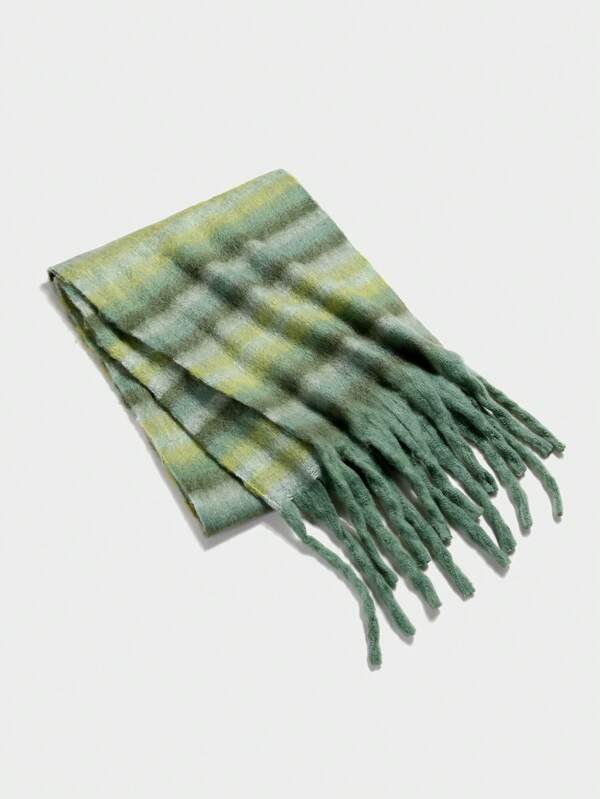 MISSGUIDED Fringed Striped Scarf With Soft Texture
