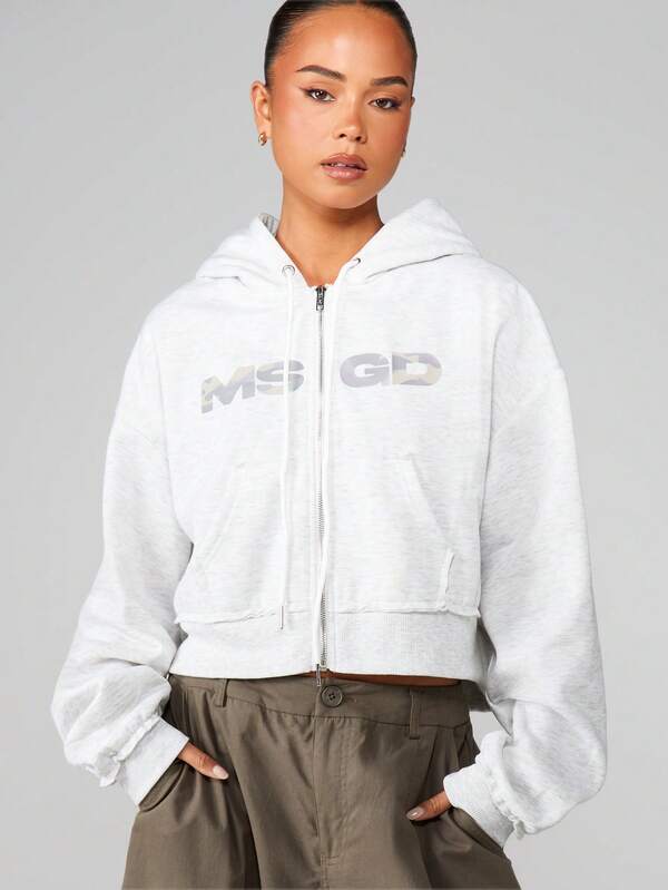 MISSGUIDED Full Zip Hoodie With Drawstring