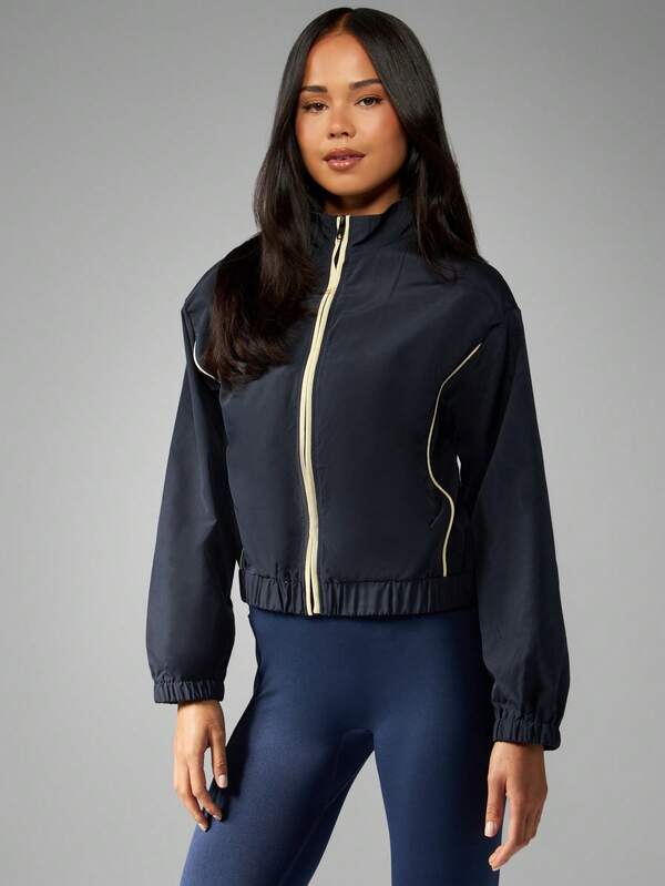 MISSGUIDED Full Zip Track Jacket With Contrast Piping
