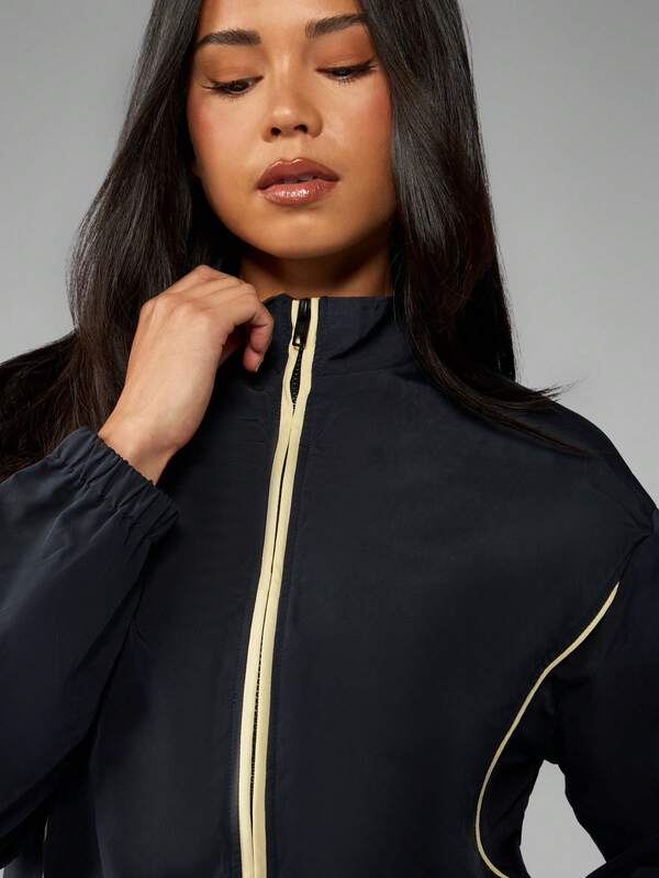 MISSGUIDED Full Zip Track Jacket With Contrast Piping