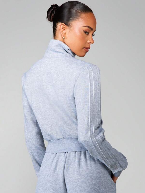 MISSGUIDED Funnel Neck Full Zip Sweatshirt With Long Sleeves