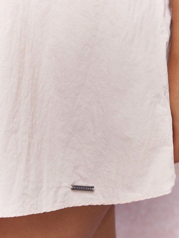 MISSGUIDED Halter Neck Textured A-Line Mini Dress Cute Sundress